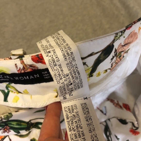 Zara flower pants size S - Picture 2 of 4